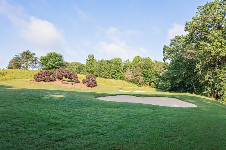 Sand pit on a golf course
