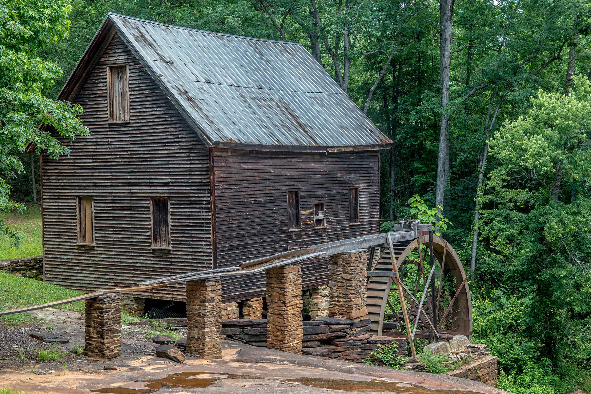 A historic mill in the woods